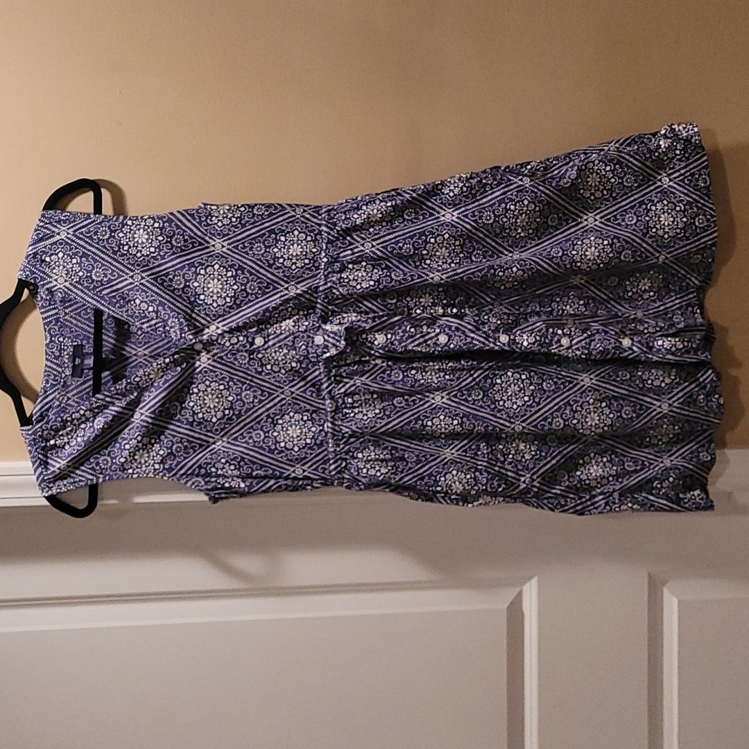 Gap Button Front Drawstring Dress